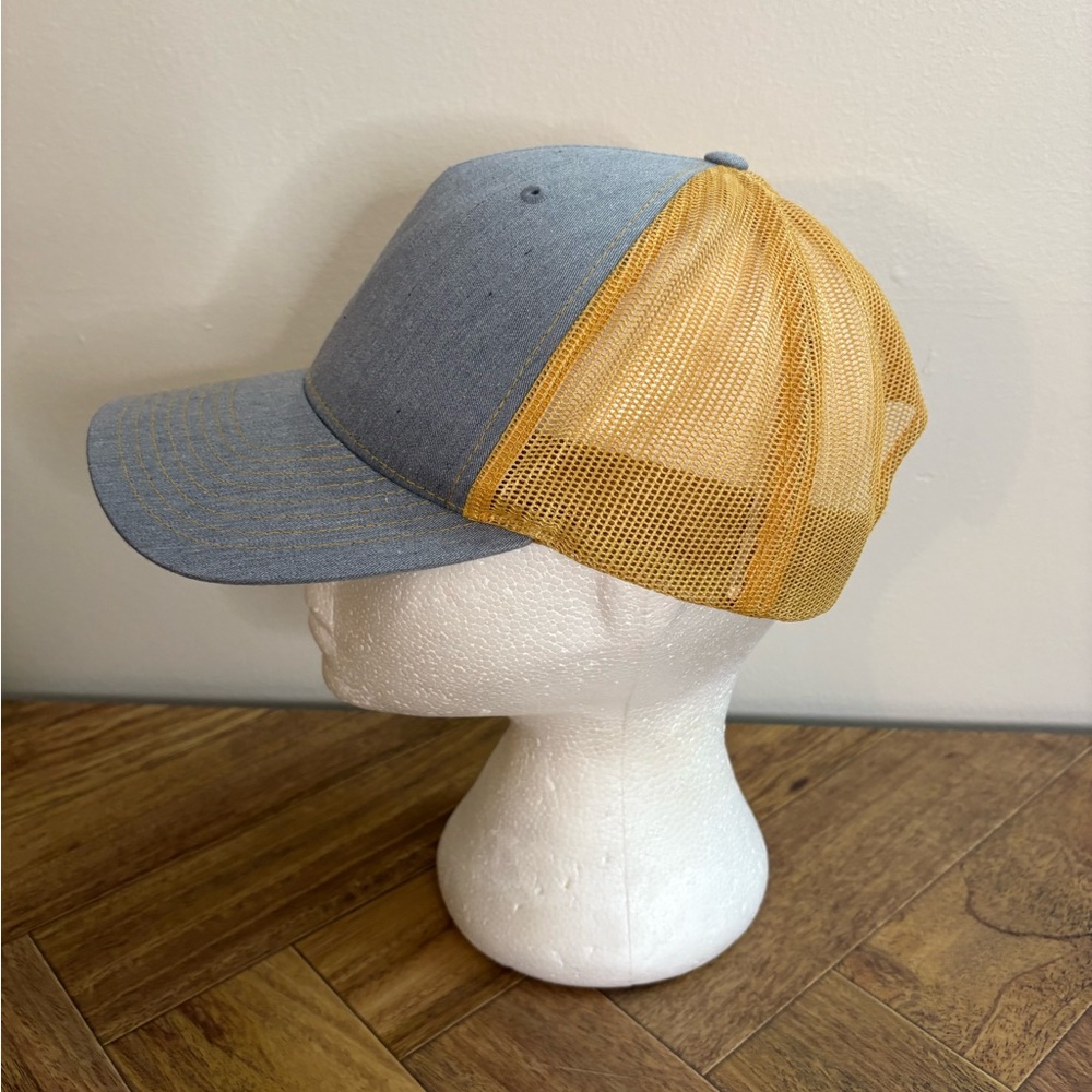 Two-Tone Gray and Yellow Mesh Cap 112FP Richardson Trucker Hat